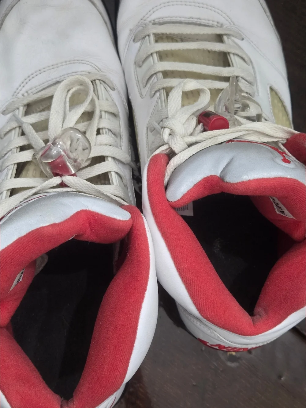 Nike Air Jordan Retro 5 Fire Red Basketball Sneakers In Size 14